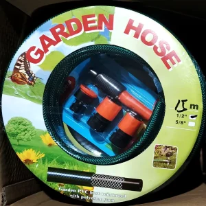 1/2 Inch PVC Garden Hose with Brass Connectors Lightweight and Kink-Free Water Hose Used Outdoor