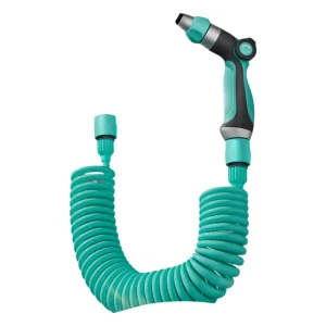 1/2 Inch Retractable Soft Flexible EVA PVC Coiled Spiral Drip Garden Hose with Sprinkler Spray Gun CNS Standard