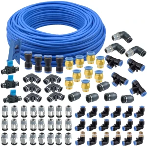 1/4 G3/8 NPT BSP Plastic Pneumatic Push in Fitting Leakproof PU Air/Gas Pipe Fast Connect for Industrial Machinery