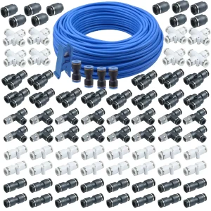 1/4 G3/8 NPT BSP Plastic Pneumatic Push in Fitting Leakproof PU Air/Gas Pipe Fast Connect for Industrial Machinery