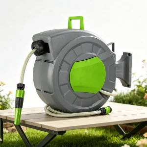 10/15/20/30/35m Durable Automatic Rewind Hose Reel Wall Mounted Retractable Water Hose for Garden & Household Use
