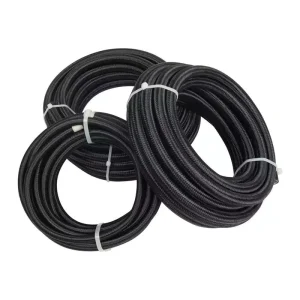 100% PTFE Flexible Hose Stainless Steel & Nylon Braided High Pressure Hydraulic & Fuel Line For Auto & Motorcycle AN4 AN12