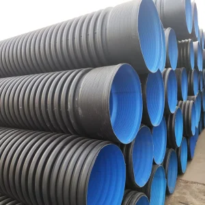 110 Sn 12 Dn 120 160mm 600 1000mm Polyethylene HDPE Double Wall Corrugated Drainage Pipe Sewage 6 8 10 16 24 30 36 Plastic Tubes