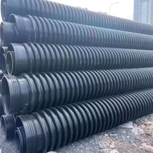 110mm 150mm 200mm 250mm DN315 400mm 600mm 700mm 12 Inch Black Sewer Double Wall Corrugated HDPE Drainage Pipe