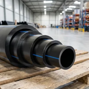 110mm 160mm PE100 HDPE Foundation Drain Pipe Polyethylene Perforated Pipe For Building Basement Waterproof