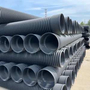 110mm 300mm 600mm HDPE Double Wall Corrugated Pipe Lightweight HDPE Drainage Pipe for Rural Reconstruction