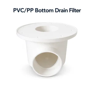 110mm Square PVC PP White Fish Toilet Bottom Drain for Koi Pond Waste Removal Aquarium Sewage System Tank Equipment