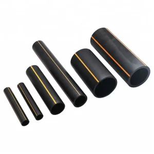 12 Mm 32 Mm Orange Blackyell Plastic Pe Gas Poly Plyethylene Hdpe Gas Pipe with Yellow Stripe