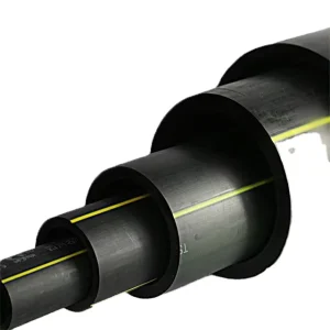 12 mm 32 mm Orange Blackyell Plastic PE Gas Polyethylene HDPE Gas Pipe with Yellow Stripe