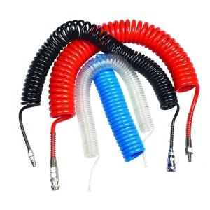 12×8 15m Pneumatic Spring PU Air Hose Pneumatic Tube Air Brake Hose High Pressure PE Flexible Spiral Trailer Air Brake Coil Hose
