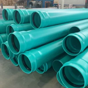 15″ Green PVC-U High Pressure Durable Gravity Drain Pipe for Municipal Drainage