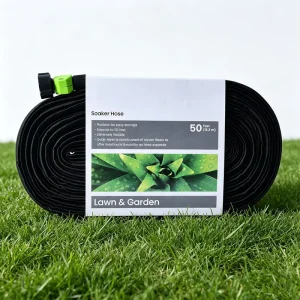 15M Flat Soaker Hose Garden Drip Irrigation Flat Seepage Pipe Slow Leakage Sprinkler Hose for Garden Irrigation