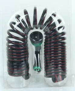 15M Garden Water Spring EVA Coil Hose Kit with Spray Gun Set