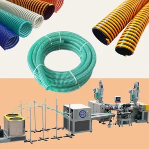 16mm 150mm PVC Suction Drain Flexible Bending Reinforcement Sewage Pipe Plastic Extruders Semi Automatic