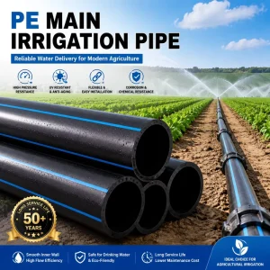 16mm 20mm 50mm 110mm Agricultural Drip PE Irrigation Water Pipe Eco Friendly Durable for Agricultural Fields