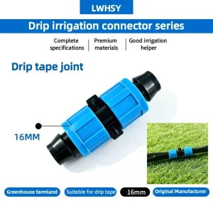 16mm Plastic Agriculture Drip Tape Connector Irrigation Fittings Lock Nut Coupling for Farm Drip Irrigation
