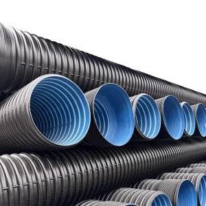 18 Inch Black HDPE Double Wall Corrugated Drainage Pipe SN4 SN8 for Landscape Drain System