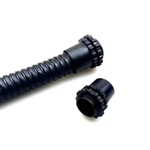 19mm 20mm Black Nylon Corrugated Conduit Fitting Waterproof Industrial Flexible Cable Joint