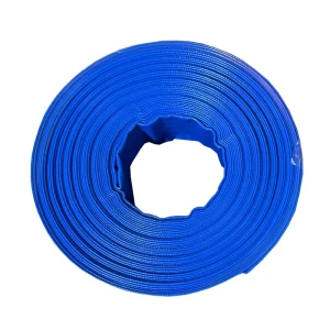 2” Blue 100 Meters High Pressure Flexible Water Delivery PVC Layflat Hose Discharge Plastic Pipe Good Weather Resistant Cutting