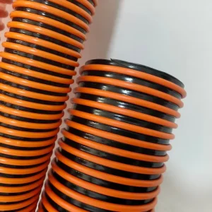 2 Inch Industrial Grade PVC Extruding Ribbed Hose Wear Resistant Customizable Length Mining Grain Sand Bulk Material