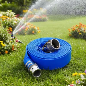 2″ X 100ft High Pressure Flexible Blue PVC Backwash Discharge Hose Swimming Pools Heavy Duty Reinforced Pool Drain Aluminum Pin