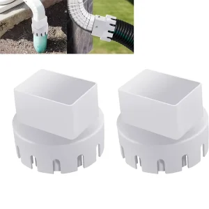 2 X 3 Drain Pipe Connector PVC Rain Gutter Downpipe Adapter