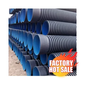20 6 Inch 300Mm 500Mm 800Mm 1000Mm 1200Mm Black Polyethylene Drainage Drain Culvert Hdpe Double Wall Corrugated Pipe Price