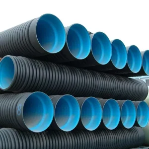 200 1000mm 6 Inch HDPE Double Wall Corrugated Sewer Bellows Drainage Pipe Black Socket Fusion Joint GB T19472.1 Standard