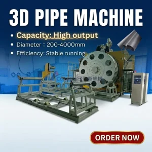 2000-3000mm Hollow Wall Spiral Drainage Pipe Making Machine