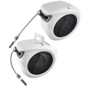20M/30M Water Hose Reel Wall Mounted Garden Watering Hose Durable Automatic Retractable Hose Reel Set