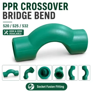 20mm 25mm 32mm PPR Crossover Bridge Bend Socket Fusion Pipe Fitting For Hot And Cold Water Plumbing Systems