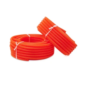 20mm Fire Resistant Orange Plastic Conduit Bendable Electrical Pipes for Decorative & Industrial Cable Protection Tube Orange