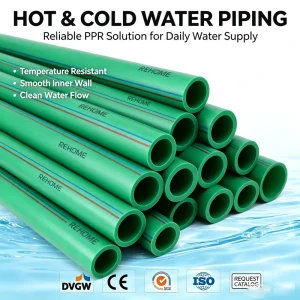 20mm PN25 PPR Thermal Pipe Polypropylene Hot Water Tube for Solar Heating System Combined with Boiler