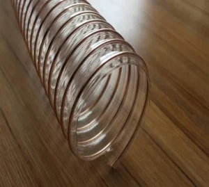 25mm-400mm Plastic Flexible Duct Smooth Bore Duty Polyester Base Polyurethane Air Duct Cleaning Pu Hose With Steel Wire