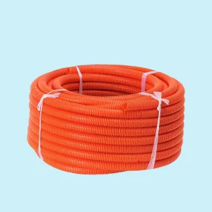 25mm Pvc Corrugated Conduit orange Plastic Pipe Electric Tube Flexible