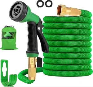 3/4″ Expandable Garden Hose Lightweight High Pressure with Plastic Connector Irrigation Tool