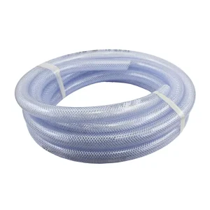3/8 1/2 1/4 Inch Flexible PVC Transparent Braided Reinforced Hose Polyester Fiber Braided Reinforced PVC Hose