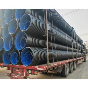 300mm 400mm 500mm 600mm HDPE Double Wall Corrugated Plastic Sewage Drainage Corrugated Pipe Irrigation Culvert Polyethylene Tube