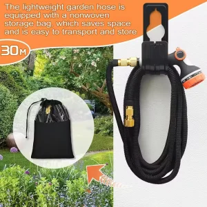 30m Lightweight Expandable Garden Water Soaker Hose Plastic And Latex For Car Washing Garden Watering Outdoor Use