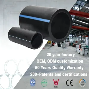 315mm 12inch HDPE Durable Flexible High Pressure PE Water Supply Pipes ISO CE Certified
