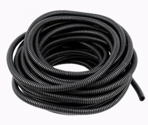32mm Black PVC Outdoor Flexible Corrugated Conduit Pipe Hose UV Resistant Conduits Fittings