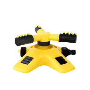 360 Degree Automatic Rotating Nursery Irrigation Sprinkler Series Three Prong Plastic Garden Sprinkler for Farm Flower Watering