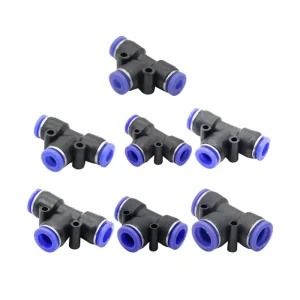 4 6 8 10 12 14 16mm Slip Lock Pneumatic Air Hose Fittings Tee Quick Plug One Touch Quick Connector Pipe Air Fittings