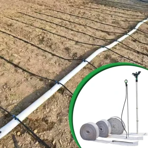 4.5 Inch Layflat Pre Drilled PE Flexible Irrigation Hose with Anti Abrasion Anti Corrosion for Drip Irrigation Systems