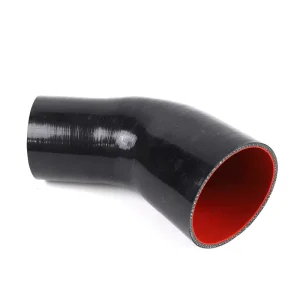 45 Degree Silicone Elbow Reducer Hose 2″ to 2.5″ 4 Ply Reinforced Automotive Pipe Red Black