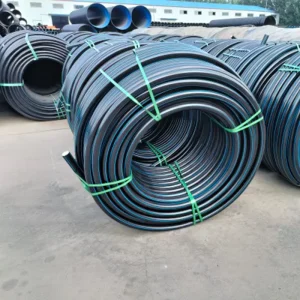 5 Inch HDPE Black Plastic Water Pipe 100m Length Agricultural Irrigation Flexible Roll High Pressure Durable Poly Hose
