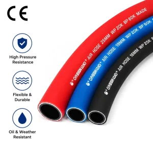 5 layer High pressure Air Hose for Pneumatic Applications Made of Flexible PVC Reinforced with Polyester Fiber Braiding