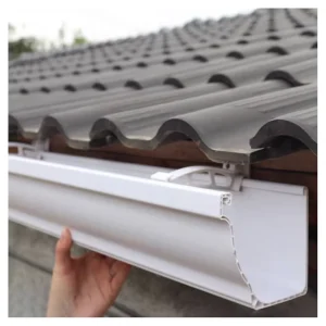 5.2 Inch K-style PVC Rain Drainage Gutter System Vinyl Rain Water Gutters Plastic for Roofing Downspout