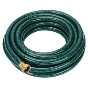 50FT Garden Water Hose with Brass or Plastic Connectors 1/2” Diameter ANSI Standard Durable PVC Material