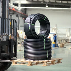 50m HDPE Irrigation Pipe Coil Lightweight Yet Heavy Duty Black Plastic Pipe For Vegetable Garden And Plantation